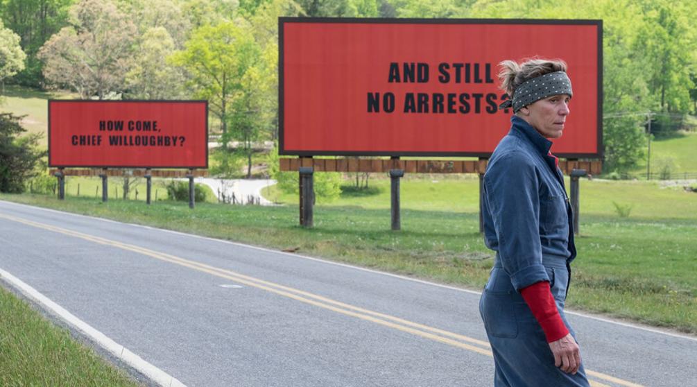 Кадр из фильма «Три билборда на границе Эббинга, Миссури»