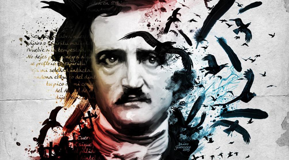 Арт Edgar Allan Poe and The Raven/ Картинка с сайта eaglefordshaleblog.com