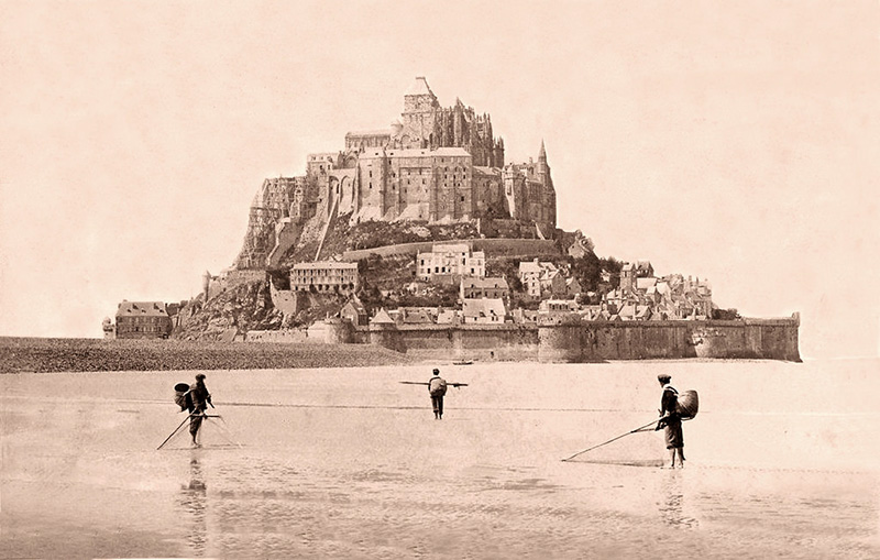 Рыбаки перед островом Сен-Мишель, Нормандия, 1889 год.