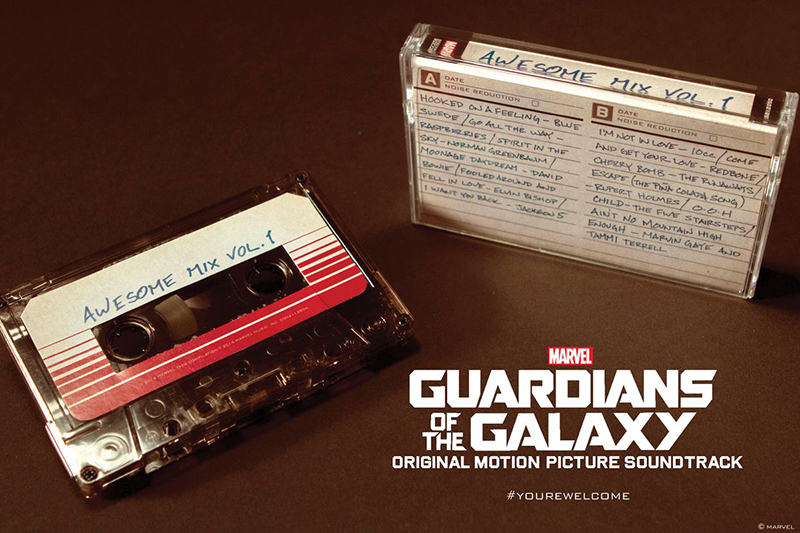 Саундтрек к фильму «Стражи галактики» был также выпущен на аудиокассетах