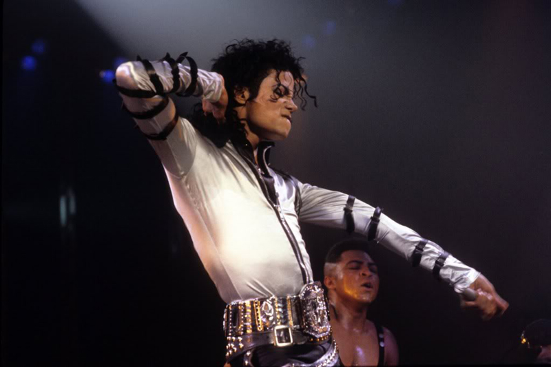 Майкл Джексон во время тура "Bad", 1988 год.