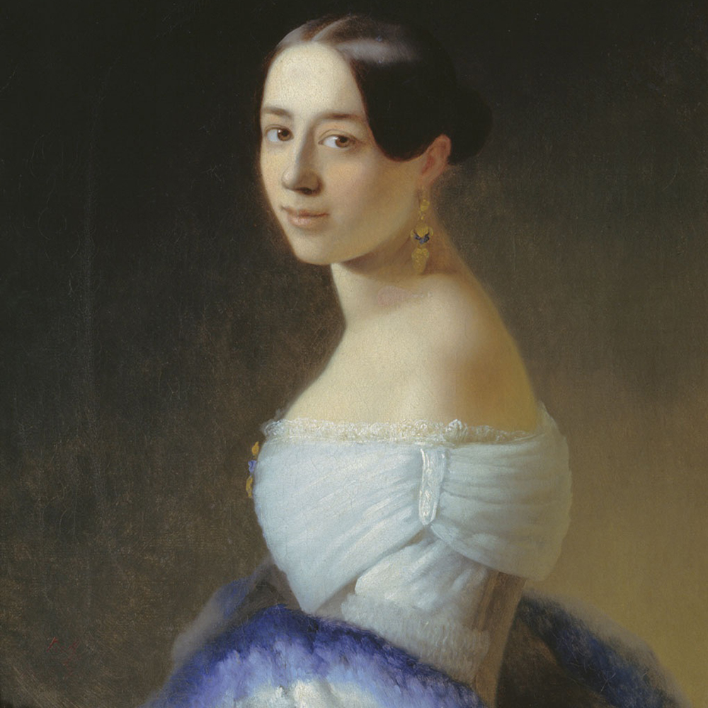 Полина Виардо, портрет кисти Тимофея Андреевича Неффа, 1842 год