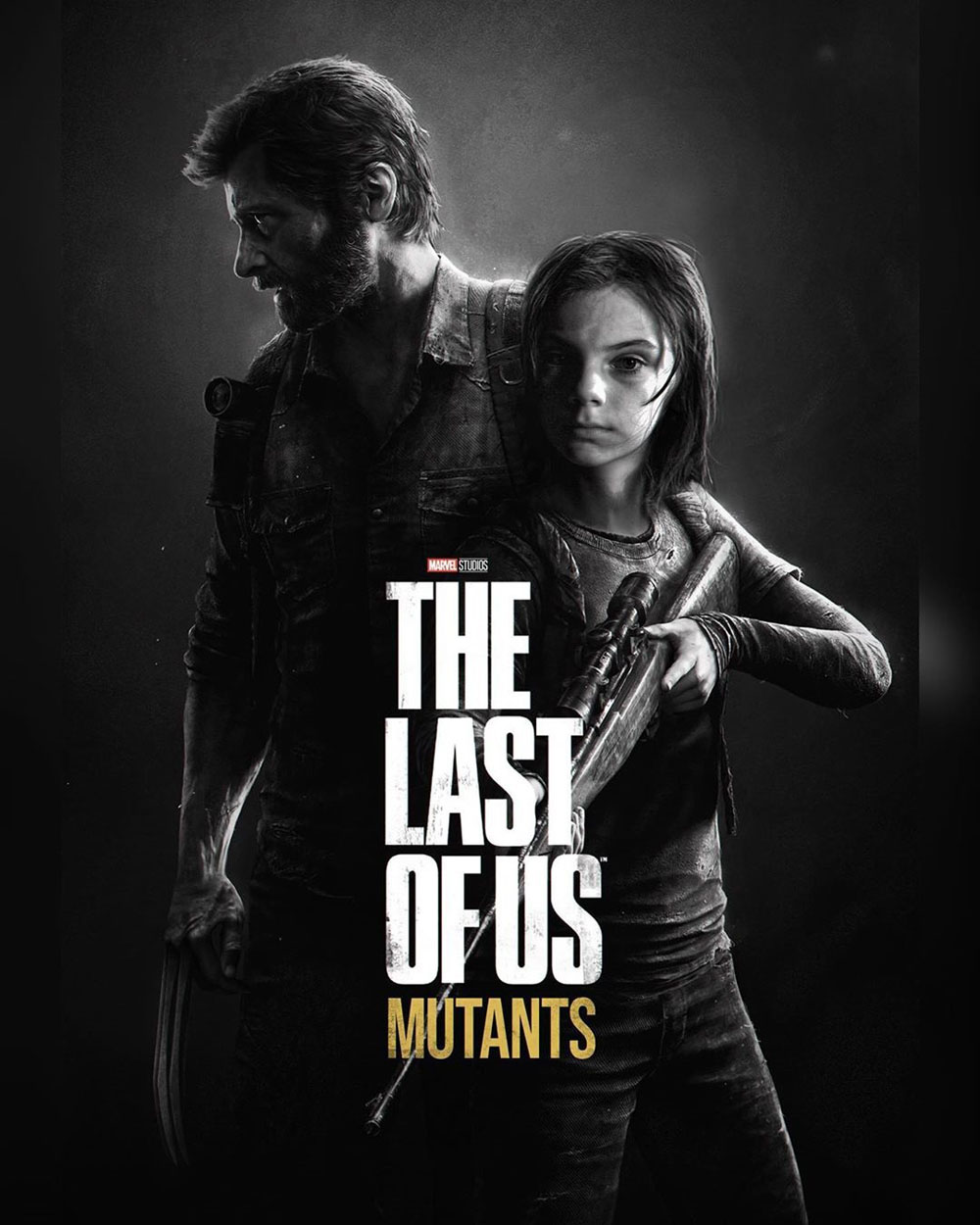 Хью Джекман и Дафни Кин в The Last of Us, арт Mizuri