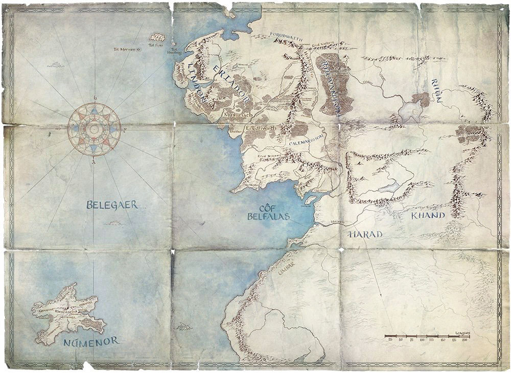 Карта Средиземья, опубликованная Amazon, указывает, что время и место действия 1 сезона сериала «Властелин колец: Кольца Власти» относятся ко Второй эпохе