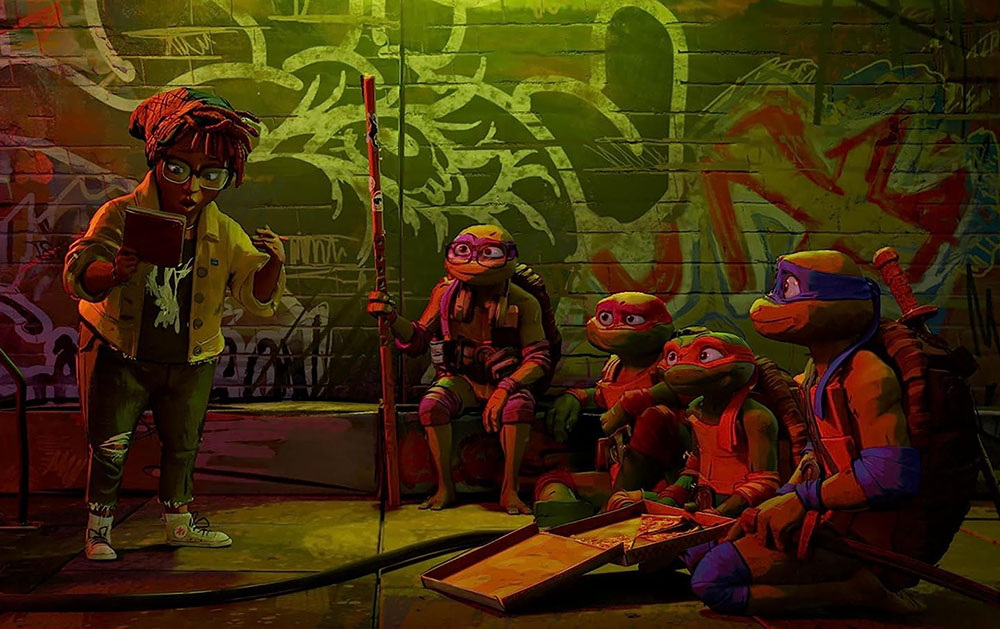 Кадр из мультфильма «Черепашки-ниндзя: Погром мутантов» (2023)