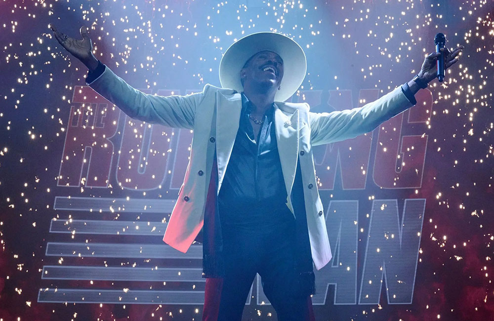 Кадр из фильма «Бегущий человек» (2025)/ Фото: Paramount Pictures