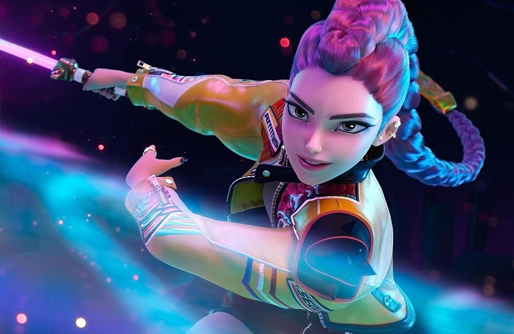 Кадр из фильма «Кей-поп-охотницы на демонов» (2025)