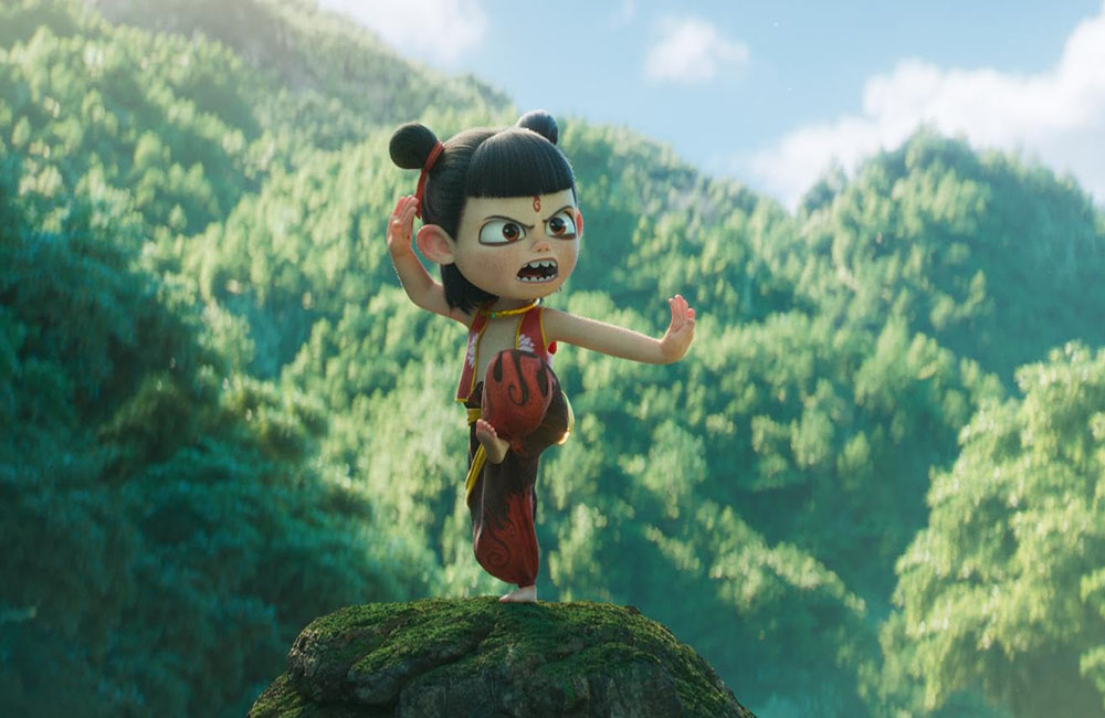 Кадр из мультфильма «Нэчжа побеждает Царя драконов» (2025)