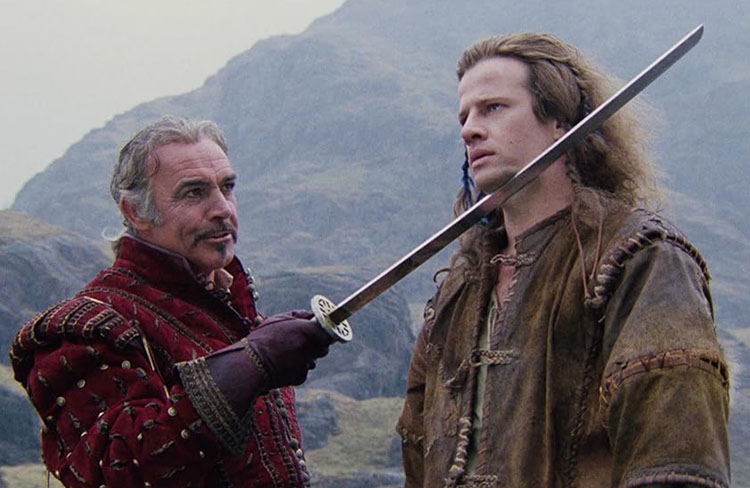 Шон Коннери и Кристофер Ламберт в фильме «Горец» (1986)