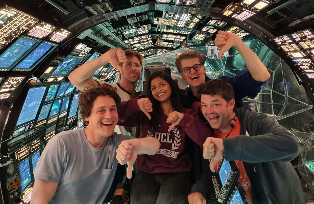 Создатели фильма «Проект "Конец света"» (2026) на съемках/ Фото: Amazon MGM Studios