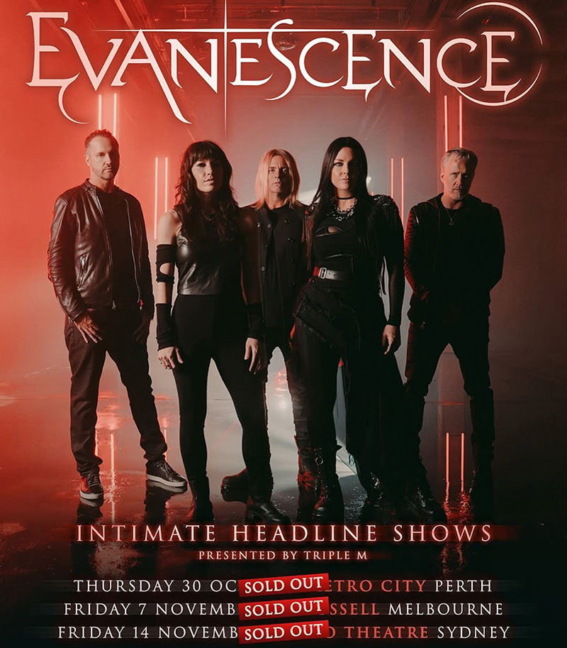 Промо австралийского тура Evanescence, 2025 год/ Фото: соцсети группы
